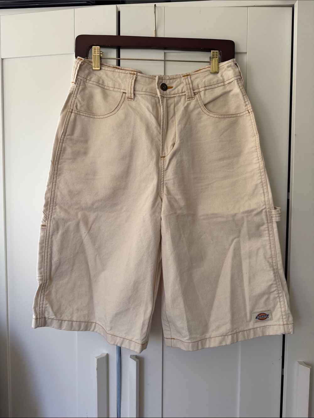 Dickies Women’s Cream Carpenter Bermudas